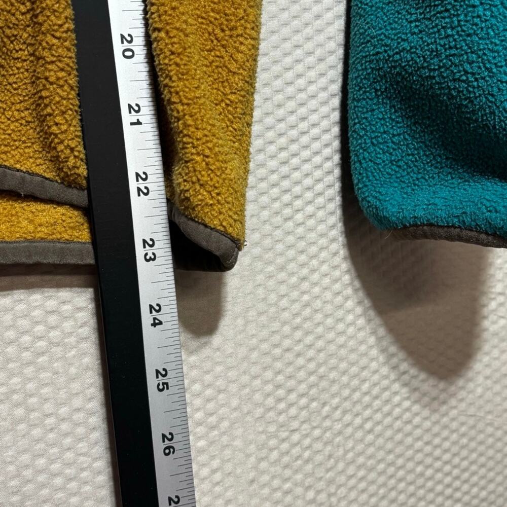 Patagonia Synchilla Snap-T Fleece Pullover Youth Large 12 Teal Gold Colorblock - Picture 6 of 7